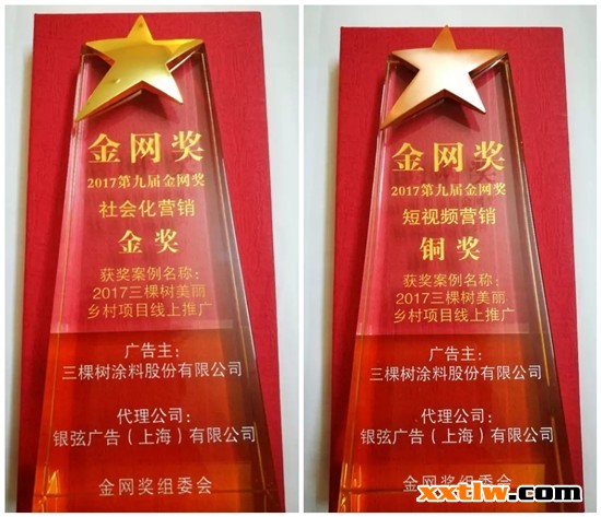 三棵樹(shù)事件營(yíng)銷斬獲金網(wǎng)獎(jiǎng)社會(huì)化營(yíng)銷類金獎(jiǎng)